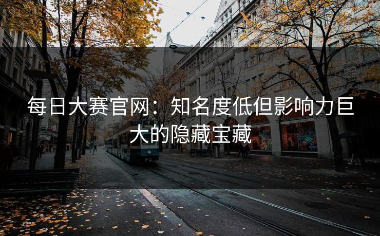 每日大赛官网：知名度低但影响力巨大的隐藏宝藏