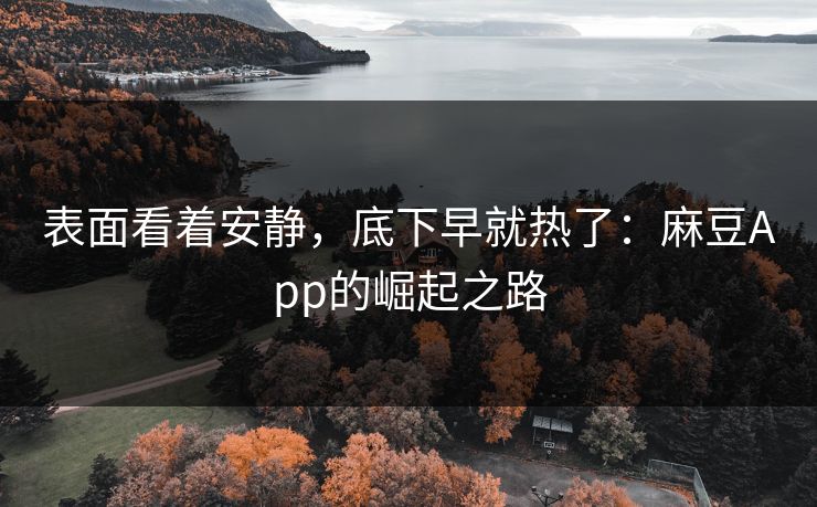 表面看着安静，底下早就热了：麻豆App的崛起之路